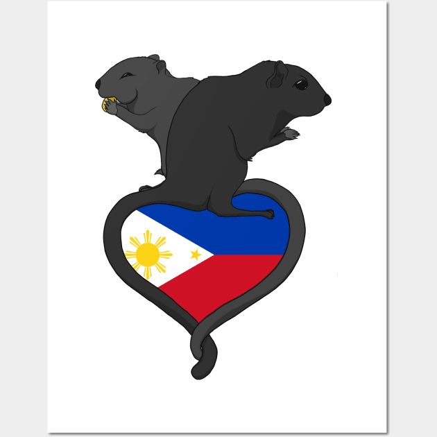 Gerbil Philippines (dark) Wall Art by RampArt